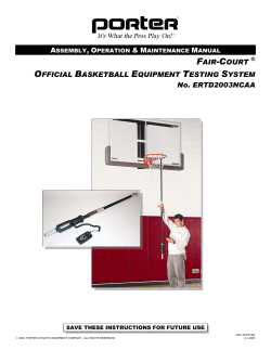 FAIR-COURT OFFICIAL BASKETBALL EQUIPMENT TESTING