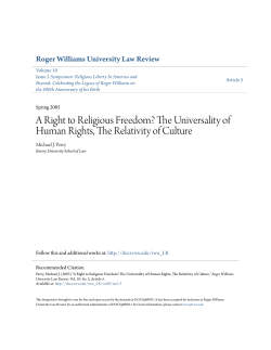 A Right to Religious Freedom? The Universality of Human Rights