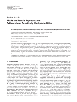 PPARs and Female Reproduction: Evidence from Genetically