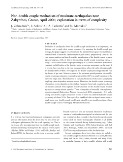 Non-double-couple mechanism of moderate earthquakes near