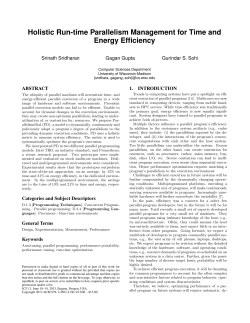 Holistic Run-time Parallelism Management for Time and Energy