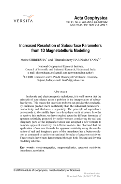 Increased resolution of subsurface parameters from 1D