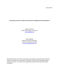 Incarceration and Crime: Evidence from California`s Realignment