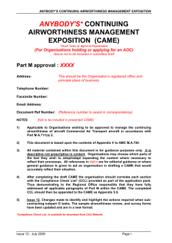 anybody`s* continuing airworthiness management exposition