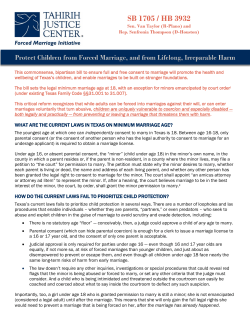 SB 1705 / HB 3932 - Tahirih Justice Center