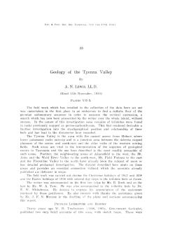 By A. N. LEWiS, LL.D. The field work which has resulted in the