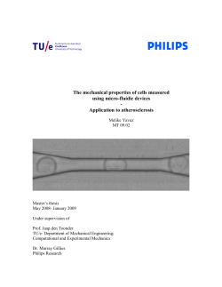The mechanical properties of cells measured using micro