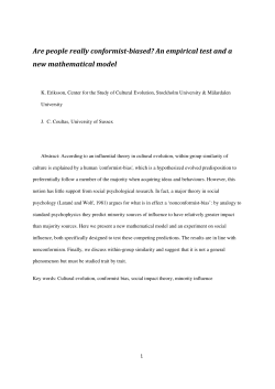 Are people really conformist-biased? An empirical test and a new
