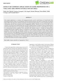 effect of compost application on some properties of a volcanic soil