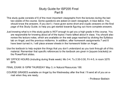 Study Guide for ISP205 Final Part B