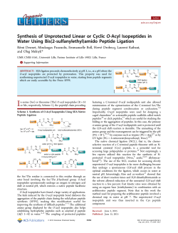 Synthesis of Unprotected Linear or Cyclic O