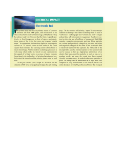 CHEMICAL IMPACT Electronic Ink