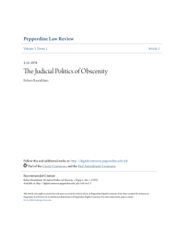 The Judicial Politics of Obscenity