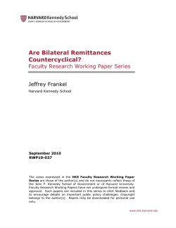 Are Bilateral Remittances Countercyclical?