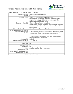 SBAC - Sample Items - Grade 3 Math