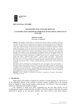 67 DOI 10.1515/rjes -2015-0009 DECONSTRUCTING ENGLISH
