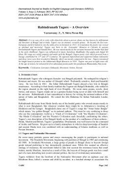 Rabindranath Tagore &ndash; A Overview