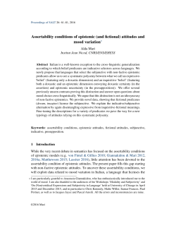 Assertability conditions of epistemic (and fictional) attitudes and