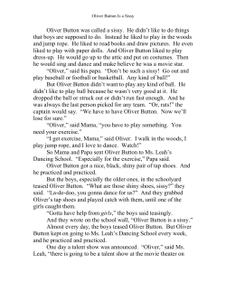 Oliver Button was called a sissy - Grade 3: PPS Literacy Resources