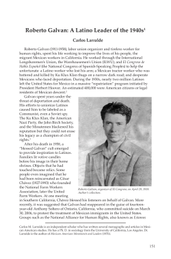 Roberto Galvan: A Latino Leader of the 1940s