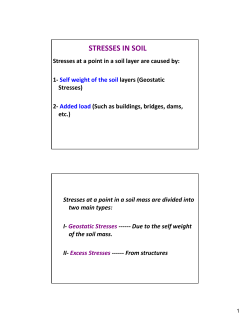 stresses in soil - Civil Engineering Department
