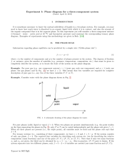 Experiment 5: Phase diagram for a three-component