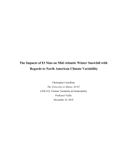 The Impacts of El Nino on Mid-Atlantic Winter Snowfall with Regards