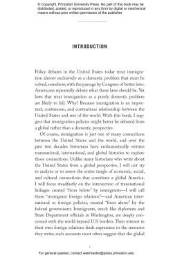 Foreign Relations: American Immigration in Global Perspective