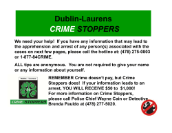 Dublin-Laurens CRIME STOPPERS