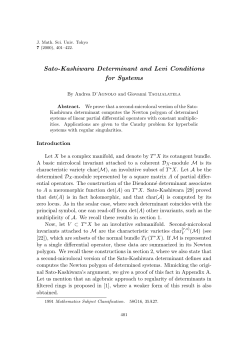 Sato-Kashiwara Determinant and Levi Conditions for Systems