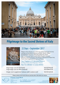 Pilgrimage to the Sacred Shrines of Italy