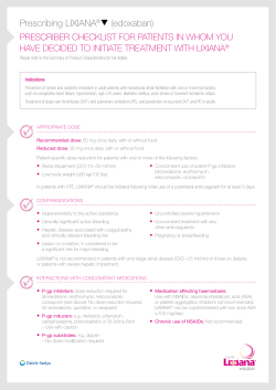 Prescribing LIXIANA&reg; (edoxaban)