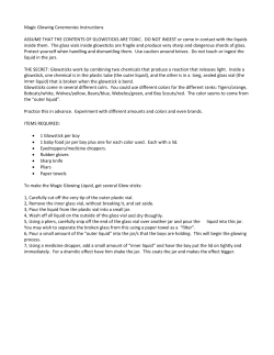 Magic Glowing Ceremonies Instructions ASSUME