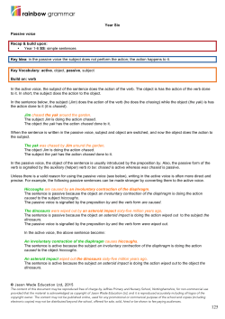 Passive voice - Sutton Road Primary and Nursery School