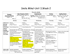 Smile Mike!-Unit 3,Week 2