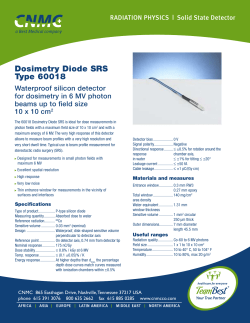 Dosimetry Diode SRS Type 60018