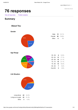 76 responses - West Wolds U3A