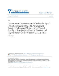 Discretion or Discrimination: Whether the Equal Protection Clause of