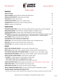 Lunch - James` Beach