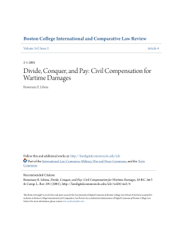Divide, Conquer, and Pay: Civil Compensation for Wartime Damages