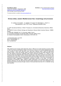 Eivissa slides, western Mediterranean Sea: morphology