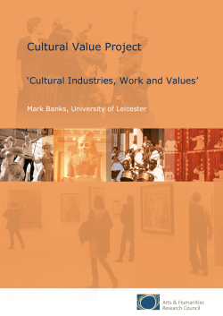 Cultural Value Project - University of Leicester