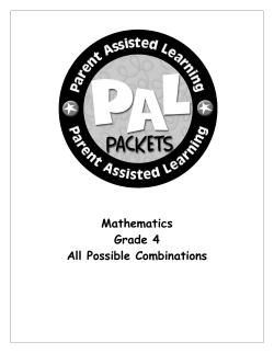 Mathematics Grade 4 All Possible Combinations