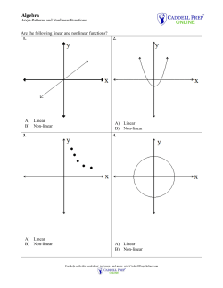 Patterns and Nonlinear Functions