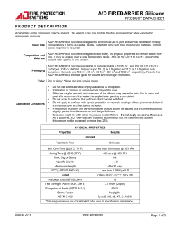 A/D FIREBARRIER Silicone - AD Fire Protection Systems
