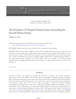 The Evolution of Chopin`s Sonata Forms