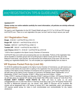 2017 Registration Tips Guidelines