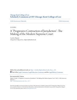 A "Progressive Contraction of Jurisdiction"
