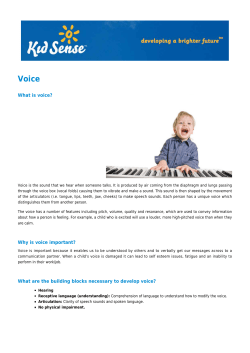 What is voice? - Kid Sense Child Development