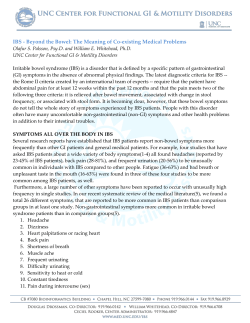 Beyond the Bowel - UNC School of Medicine